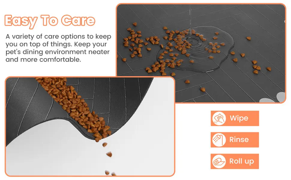 Absorbent Non-Slip Pet Feeding Mat for Clean Floors