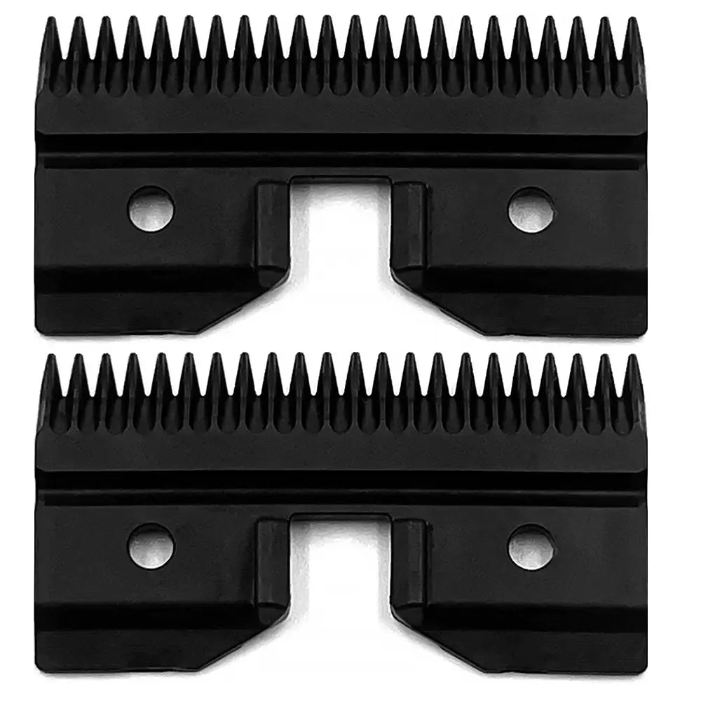 Black Detachable Dog Grooming Clipper Blades Set, Stainless Steel, Compatible with Andis, Oster A5 and Wahl KM10 Series