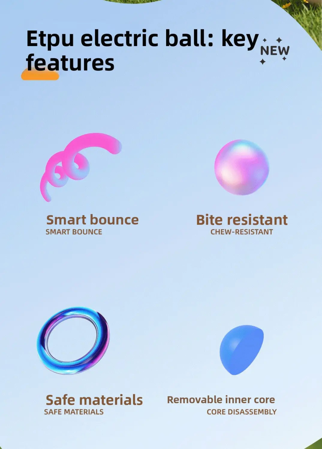Rechargeable Interactive Dog Ball for Active Healthy Play