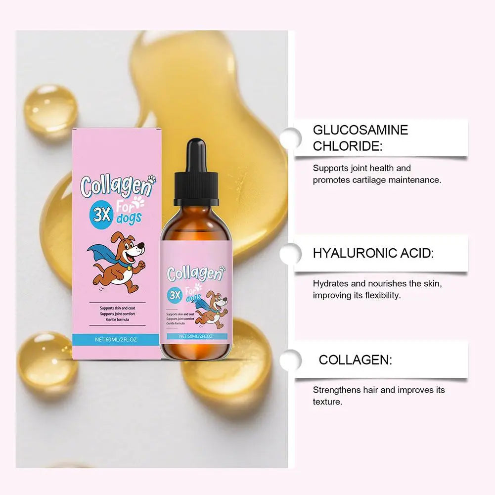 Liquid Collagen for Dogs, 60ml Pet Nutritional Supplement