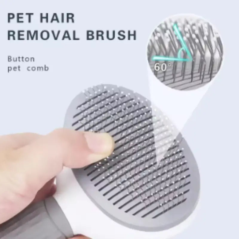 Pet Grooming Brush for Gentle Fur Detangling