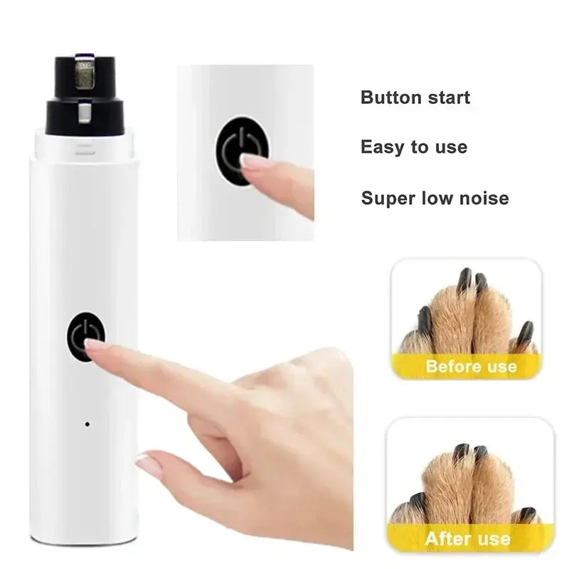 Quiet Rechargeable Pet Nail Grinder for Stress-Free Grooming