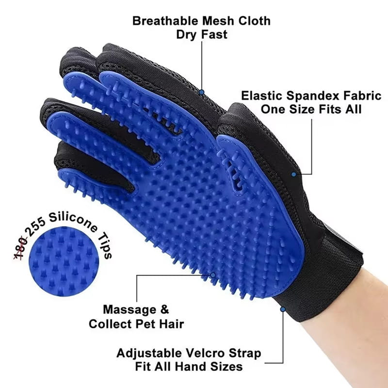 Silicone Pet Bath Glove for Quick Hair Removal