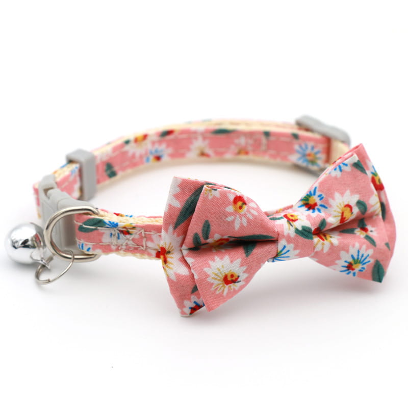 Adjustable Breakaway Cat Collar with Bow and Safety Bell