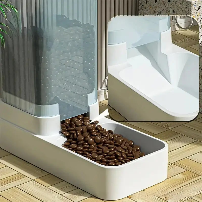 1pc/2pcs Gravity Pet Feeder and Water Dispenser Set