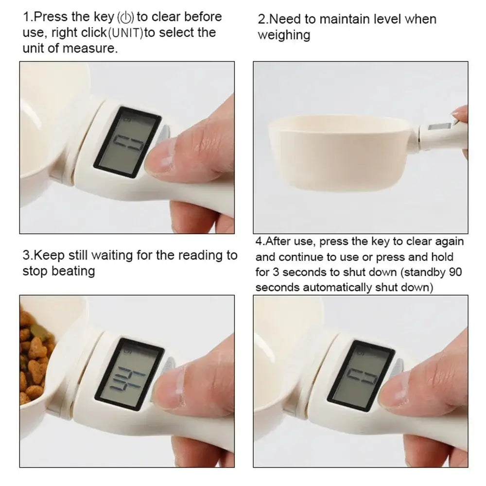 Digital Measuring Scoop for Accurate Pet Food Portions