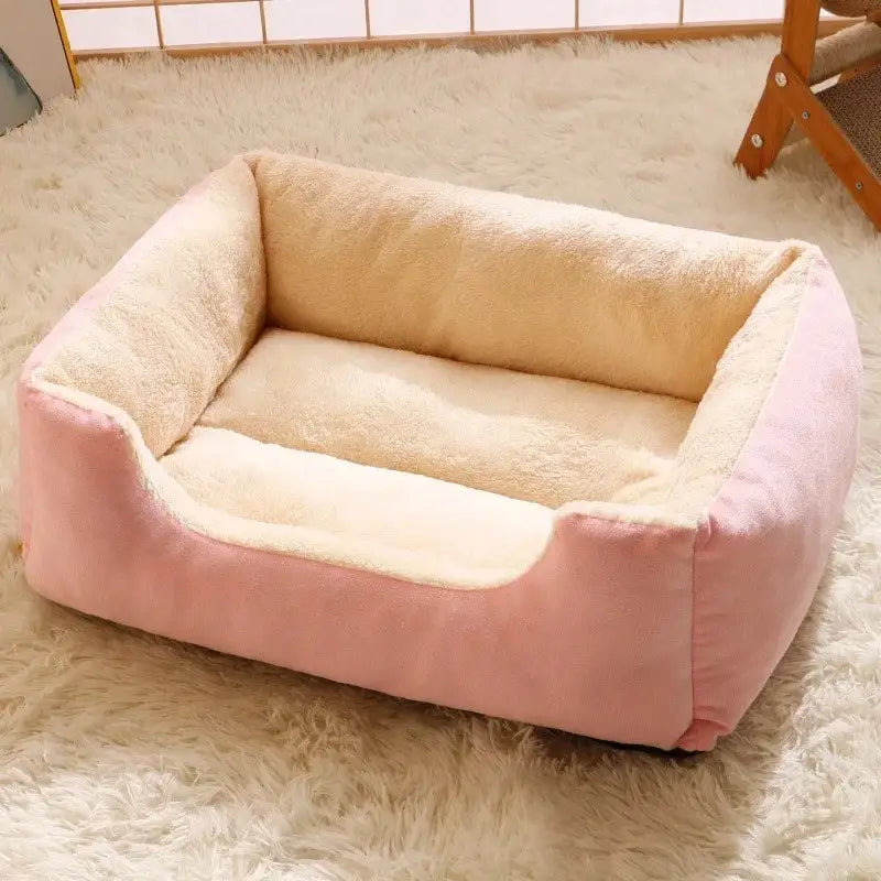Plush small dog cat bed for small dogs and cats – easy clean