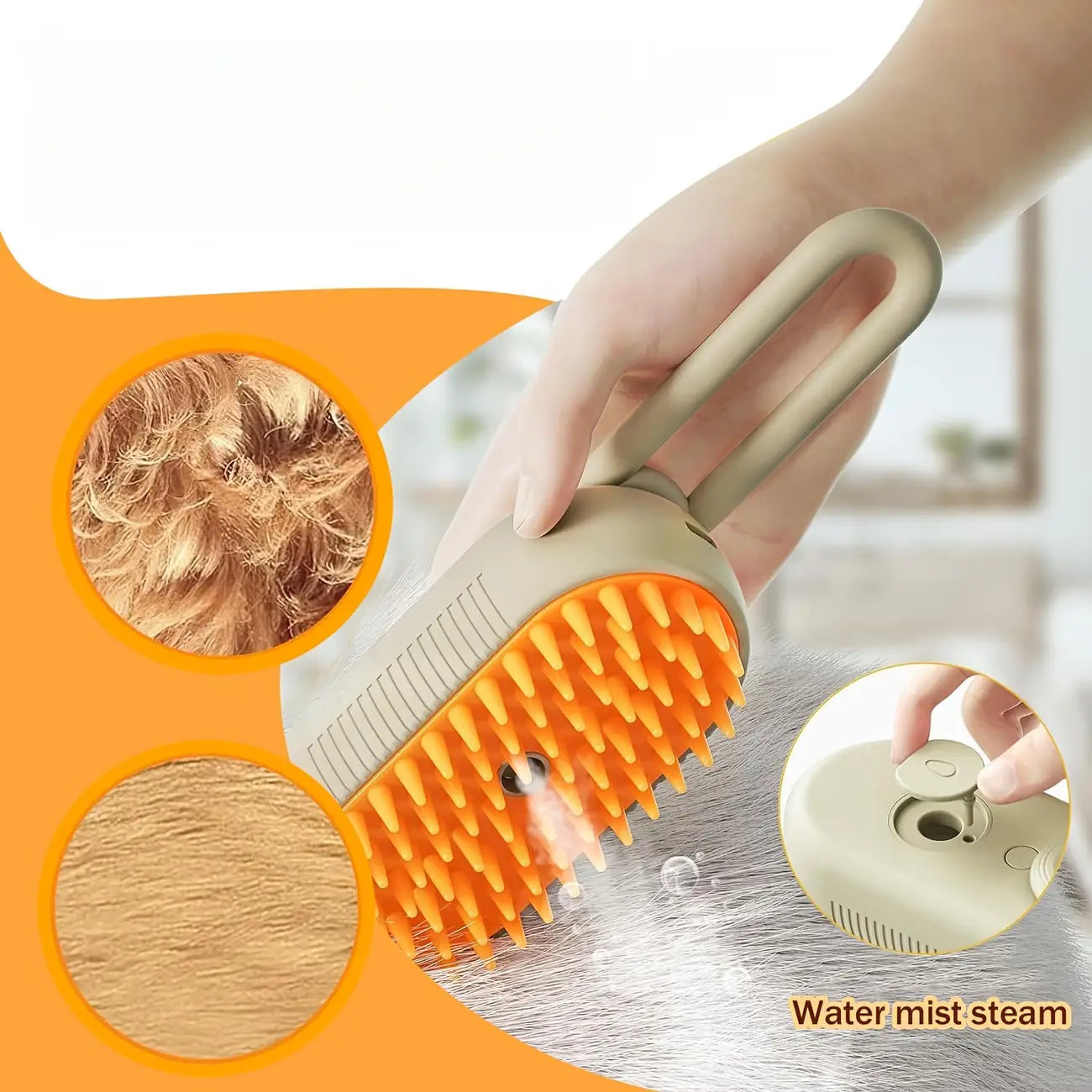 a pet   comb designed to detangle and remove loose fur for cats and dogs suitable for grooming without the need for a bath Product details 4