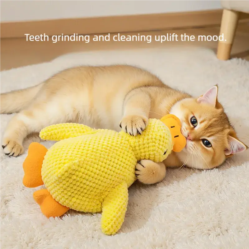 Calming Squeaky Duck Dog Toy for Dental Health