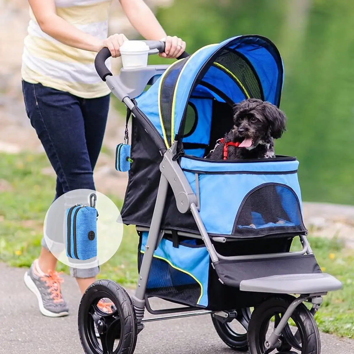 Pet Dog Poop Bag Dispenser Storage Bag Products Pet Waste Bags Carrier Dog Walking Accessories Cleaning Supplies