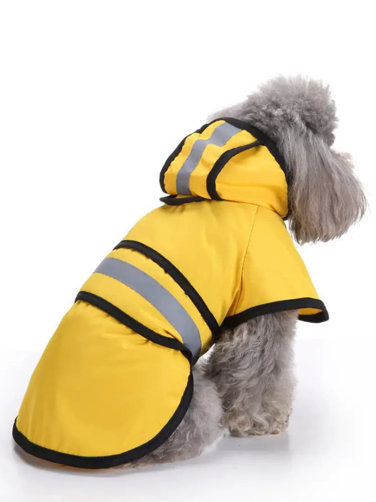 Adjustable waterproof and windproof dog raincoat for rainy walks
