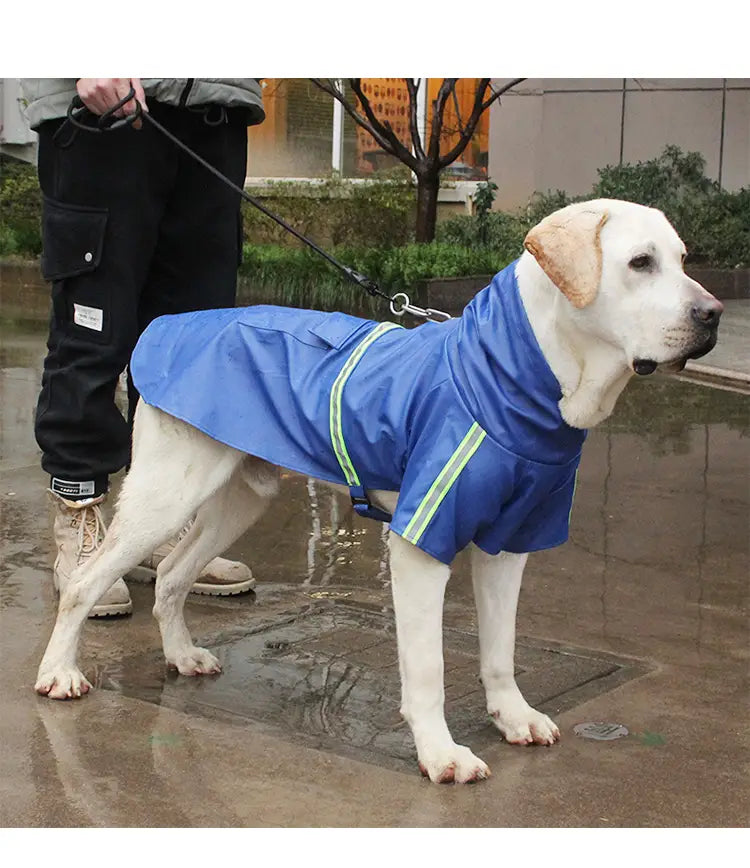 Waterproof Reflective Dog Raincoat with Hood for Easy Walks