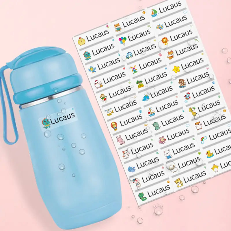 Waterproof Name Labels for School Supplies