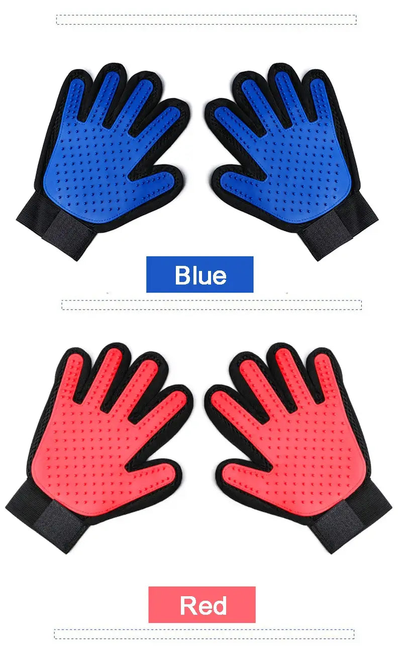 Silicone Pet Grooming Gloves for Cats and Dogs
