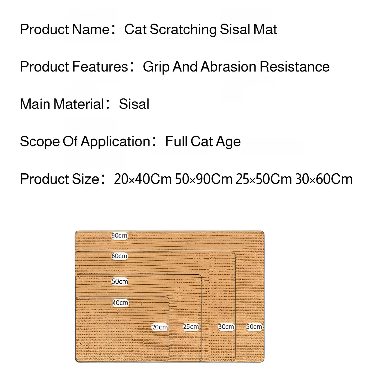 Cat Sisal Scratching Mat for Furniture Protection