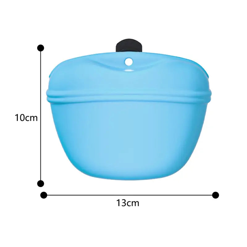 Pet Feeding Bag Outdoor Training Dog Food Pocket Portable Silicone Pet Snack Pouch Outdoor Walking Dog Hanging Style