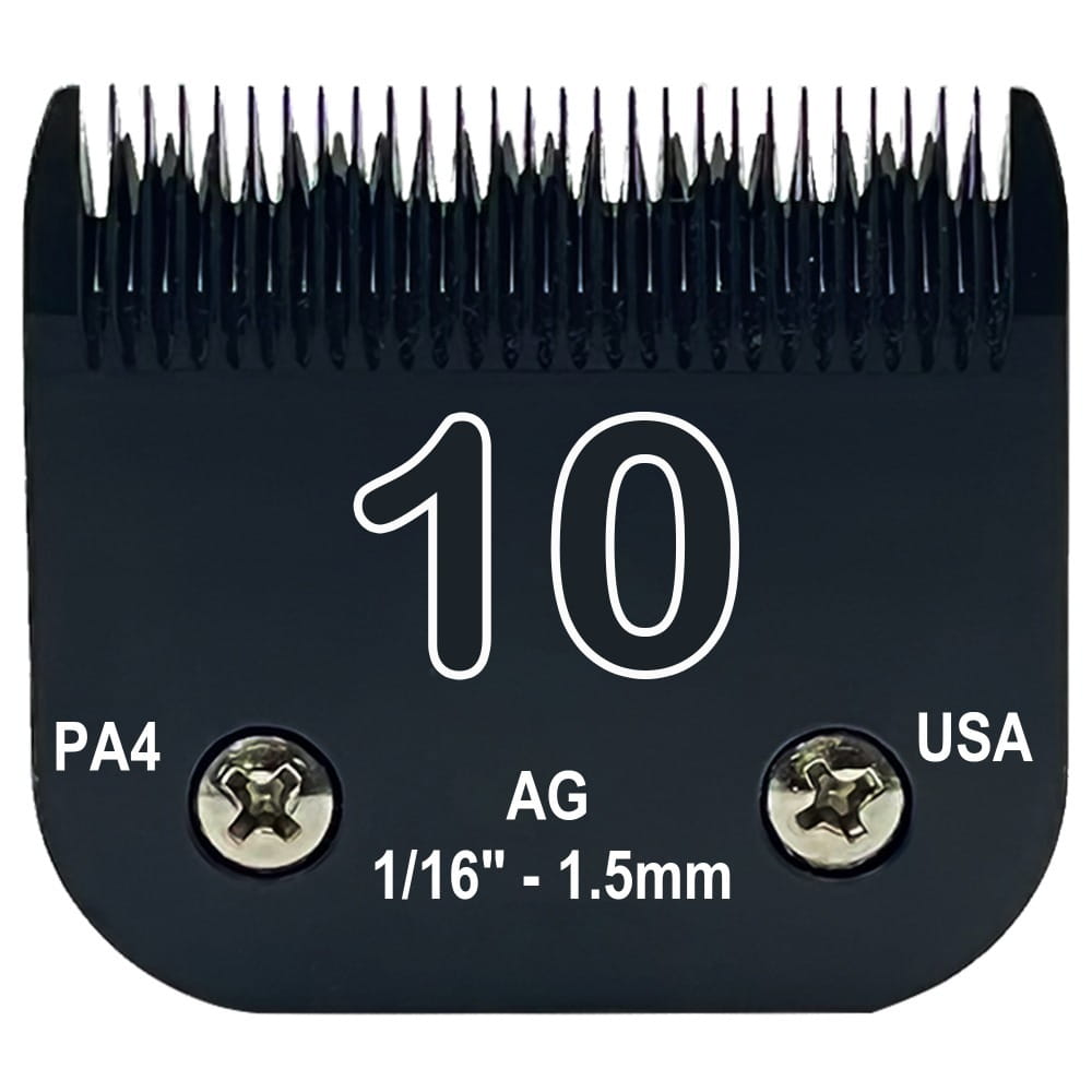 Black Detachable Dog Grooming Clipper Blades Set, Stainless Steel, Compatible with Andis, Oster A5 and Wahl KM10 Series