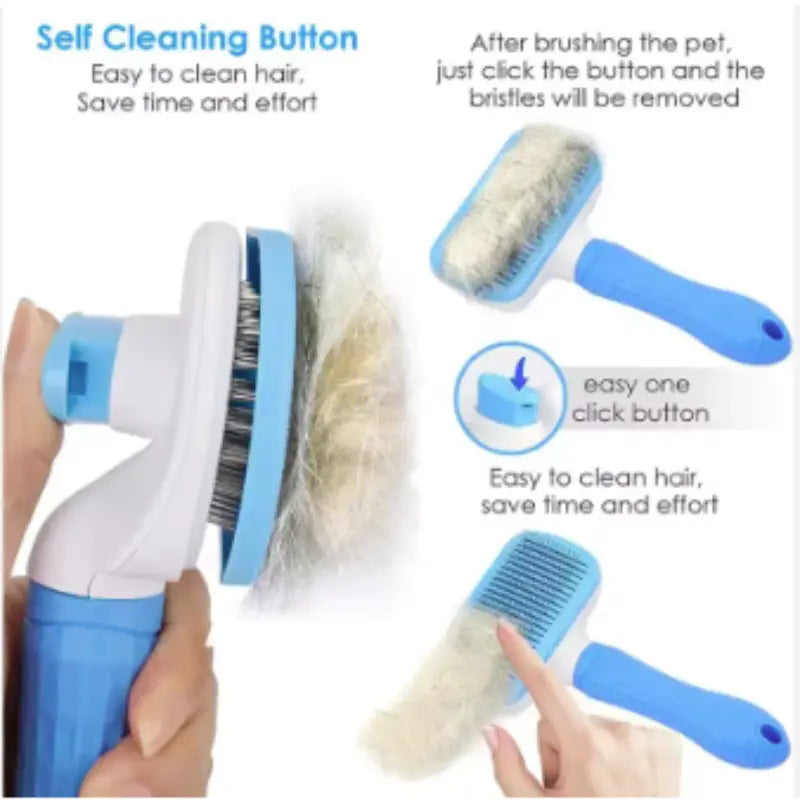 Pet Grooming Brush for Gentle Fur Detangling