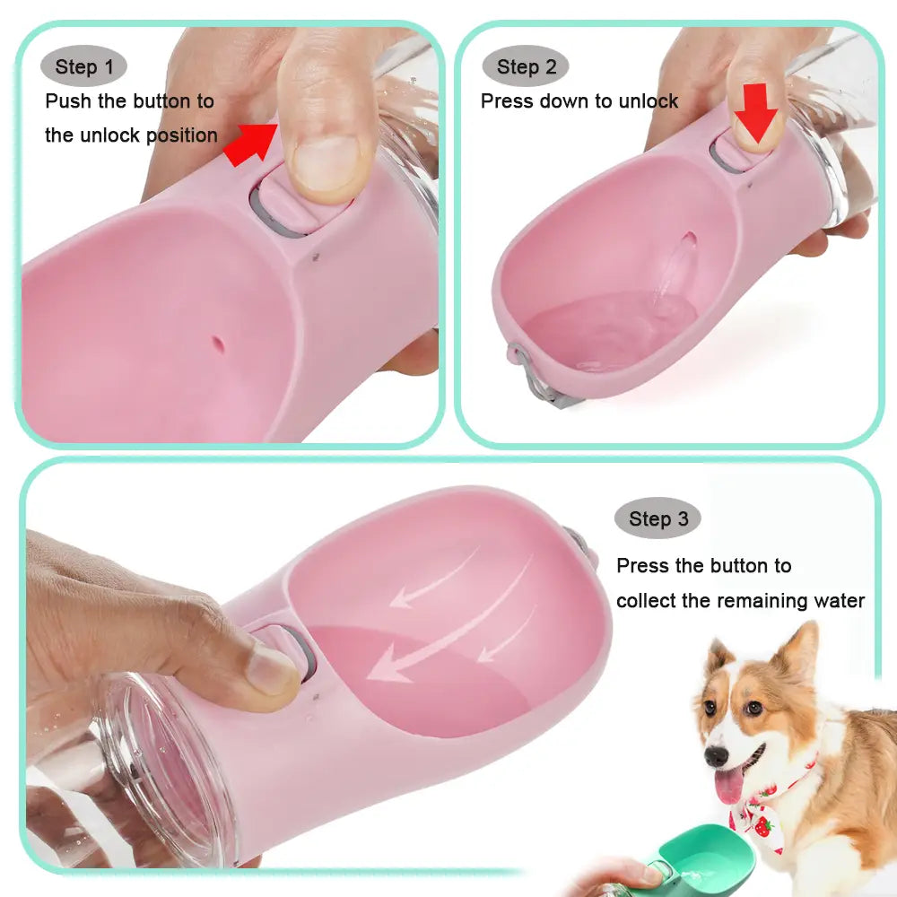 Leakproof Portable Pet Water Bottle for Easy Travel Hydration