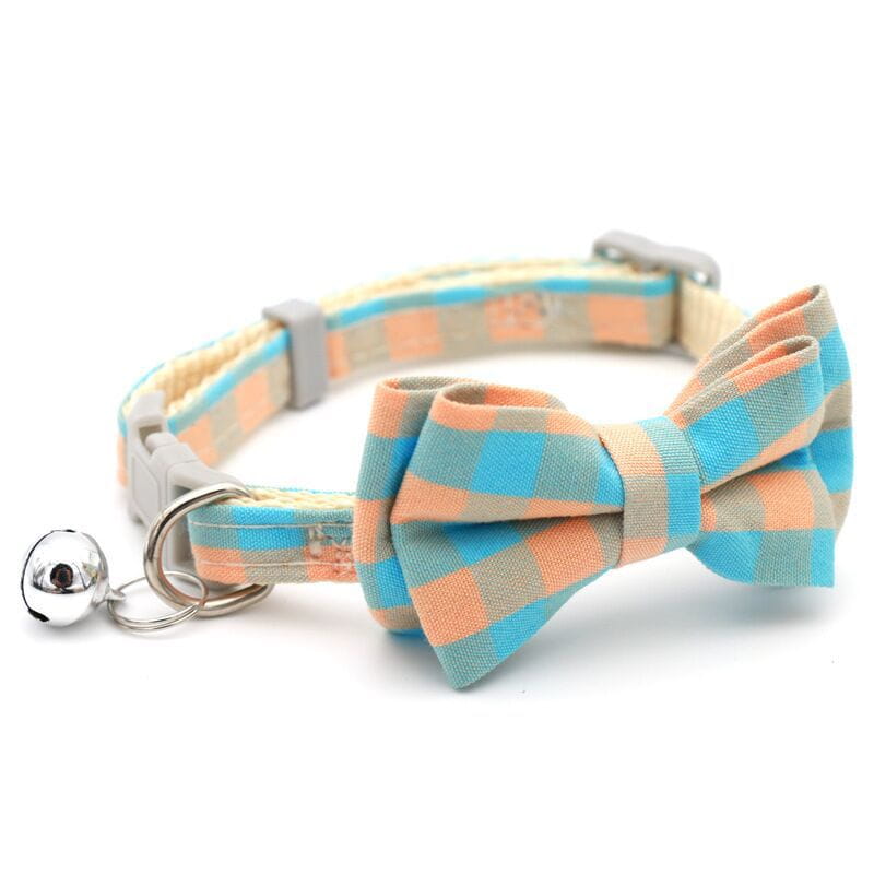 Adjustable Breakaway Cat Collar with Bow and Safety Bell
