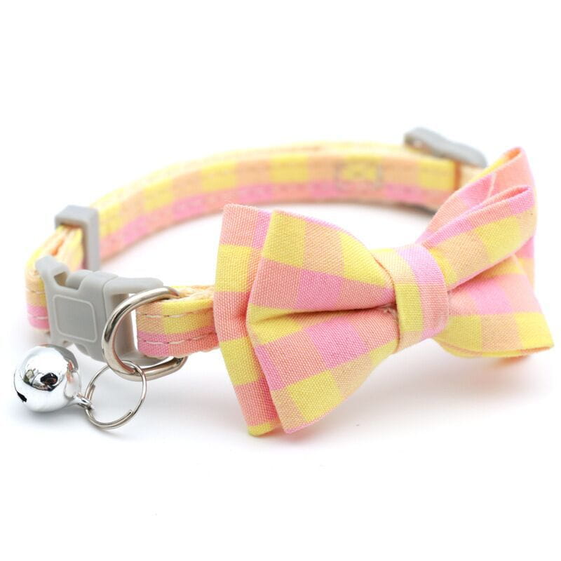 Adjustable Breakaway Cat Collar with Bow and Safety Bell