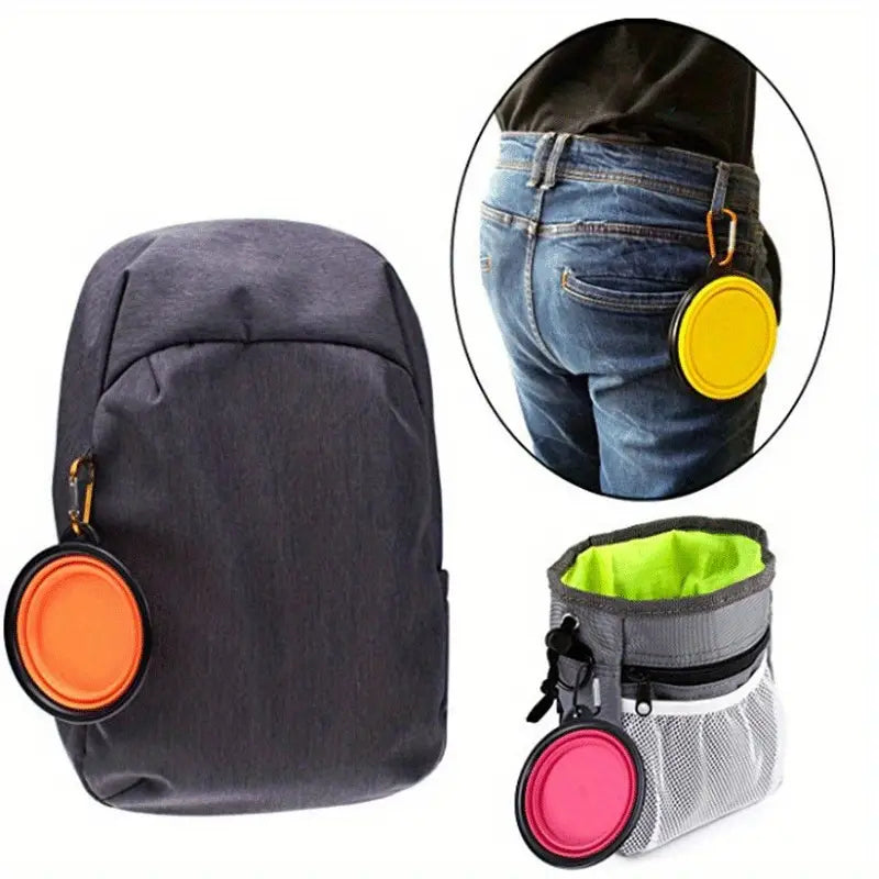 Collapsible Silicone Dog Bowl for Stress-Free Travel Feeding