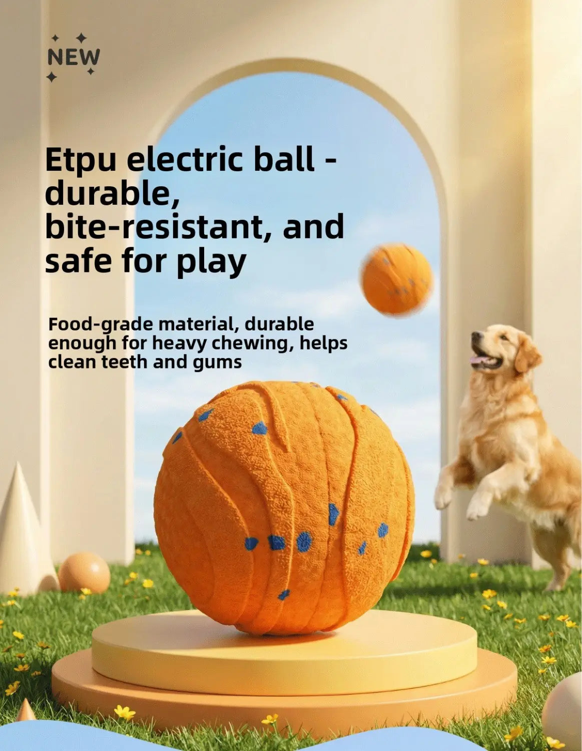 Rechargeable Interactive Dog Ball for Active Healthy Play