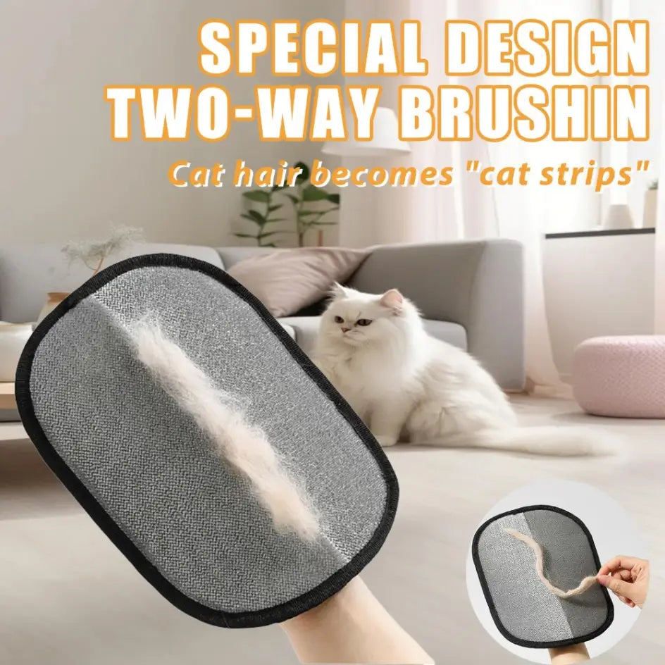 Pet Hair Removal Tool Reusable Static Removal Gloves Double-Sided Grooming Gloves for Pets Removes Pet Fur Hair