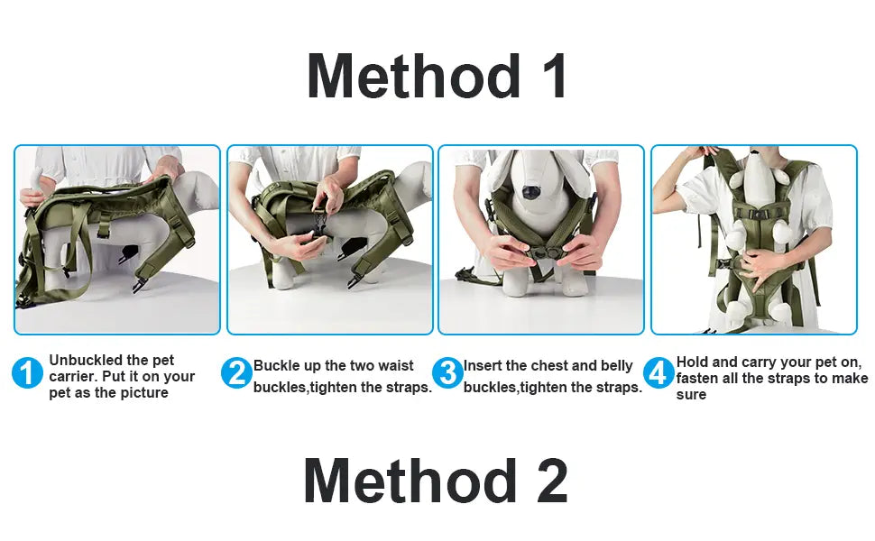 Pet Carrier Backpack for Dogs Cat Thickened Sponge Pet Front Dog Carrier Backpacks Portable Puppy Transportation Dog