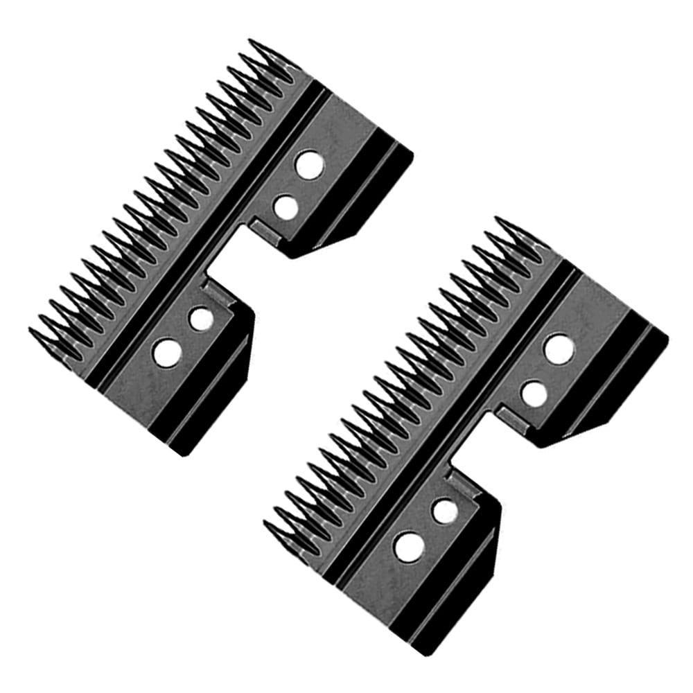 Black Detachable Dog Grooming Clipper Blades Set, Stainless Steel, Compatible with Andis, Oster A5 and Wahl KM10 Series