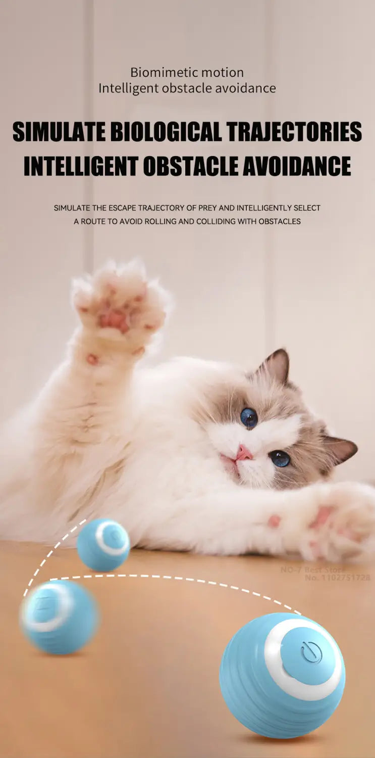 Interactive Cat Ball Electric Automatic Rolling Smart Toy