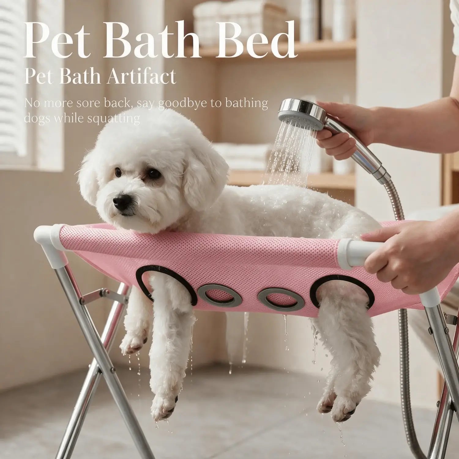 Dog Bath Hammock, Anti-Scratch and Anti-Bite Pet Bath Bracket