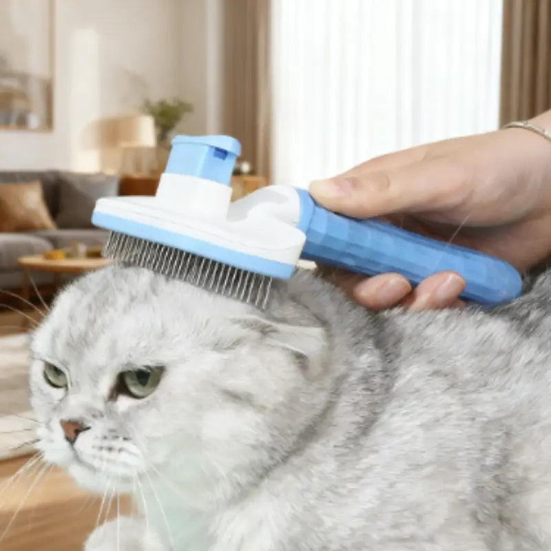 Pet Grooming Brush for Gentle Fur Detangling