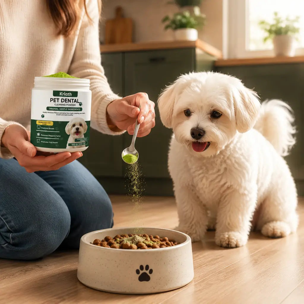 Natural Pet Dental Powder Cat Dog Breath Freshener Oral Health Care Clean Teeth Plaque Defense Enzyme Formula Pet