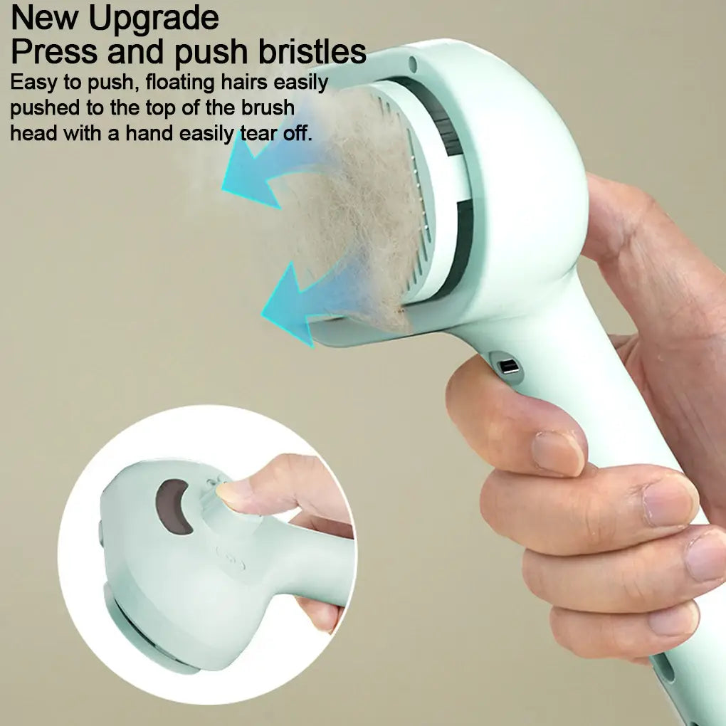Steam Pet Grooming Brush for Silky, Shed-Free Coats