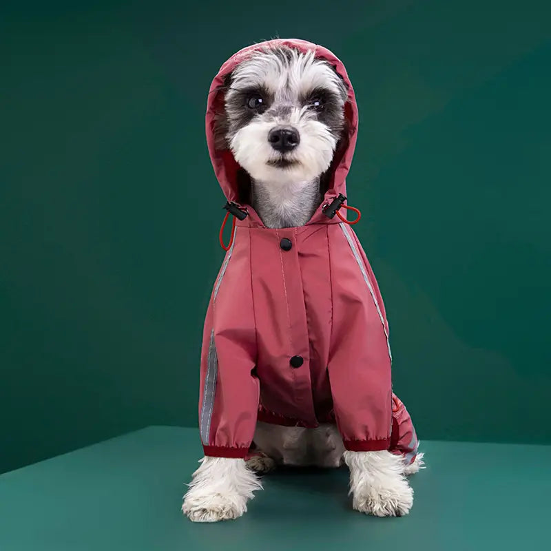 Waterproof Reflective Dog Raincoat for Dry Night Walks