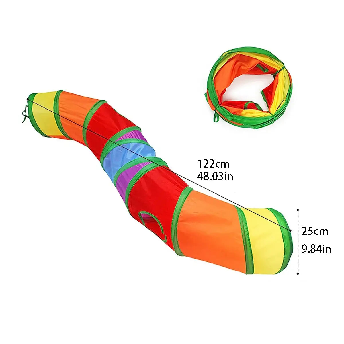 Collapsible Cat Tunnel for Active Play and Restful Hiding