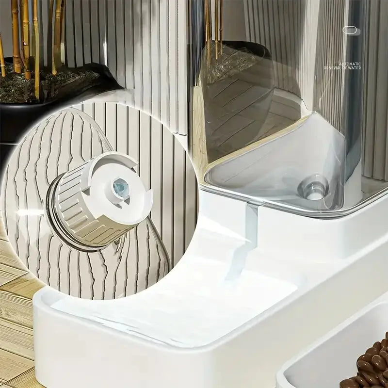 1pc/2pcs Gravity Pet Feeder and Water Dispenser Set