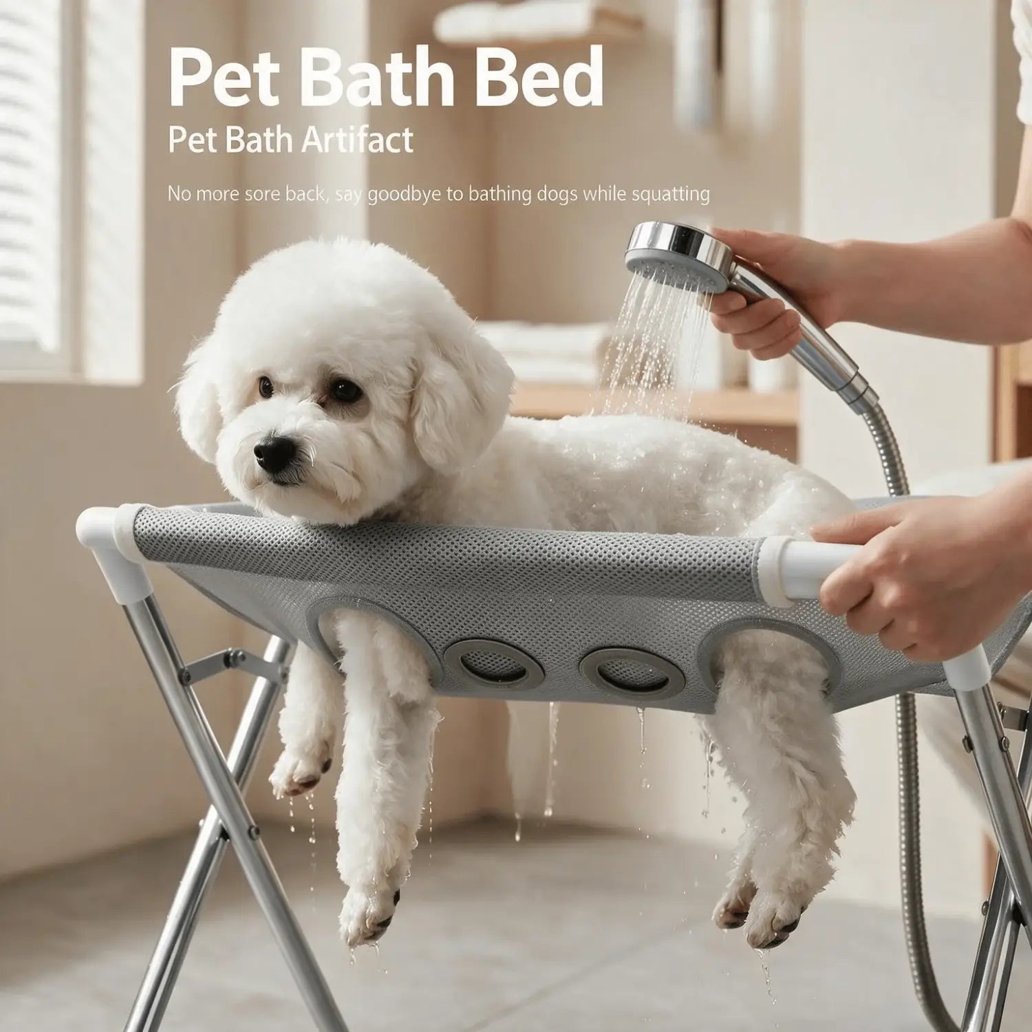 Dog Bath Hammock, Anti-Scratch and Anti-Bite Pet Bath Bracket