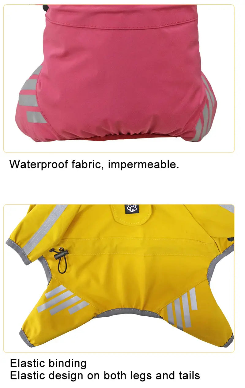 Waterproof Reflective Dog Raincoat for Dry Night Walks