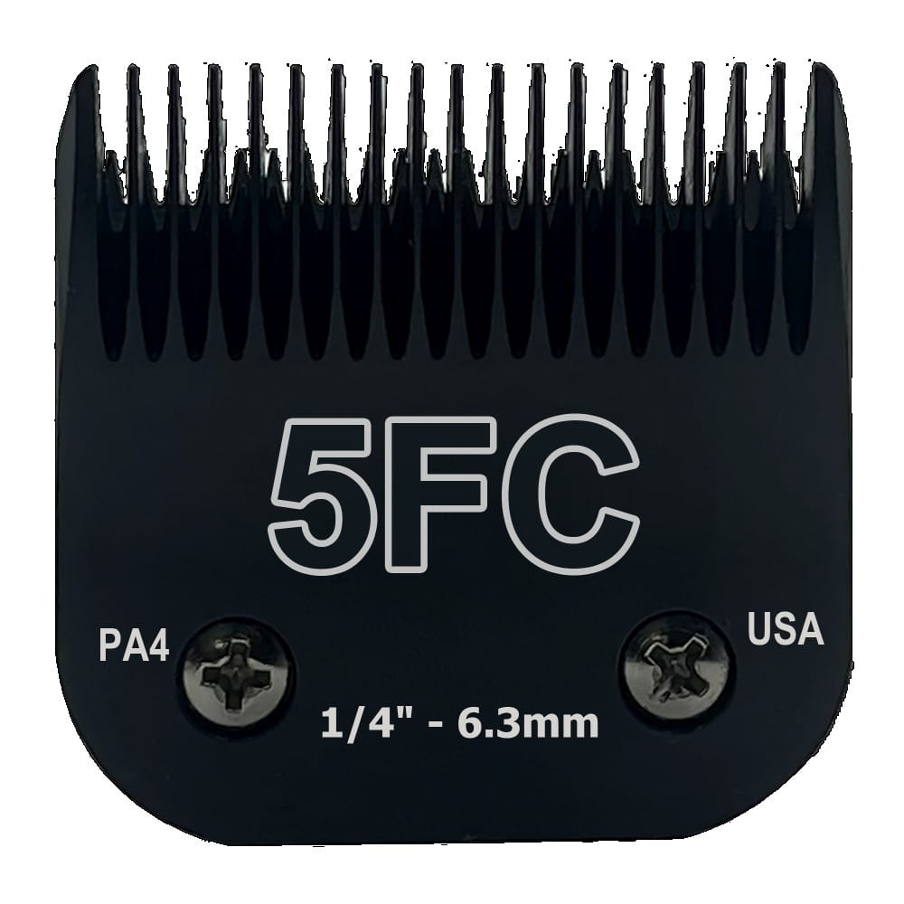 Black Detachable Dog Grooming Clipper Blades Set, Stainless Steel, Compatible with Andis, Oster A5 and Wahl KM10 Series