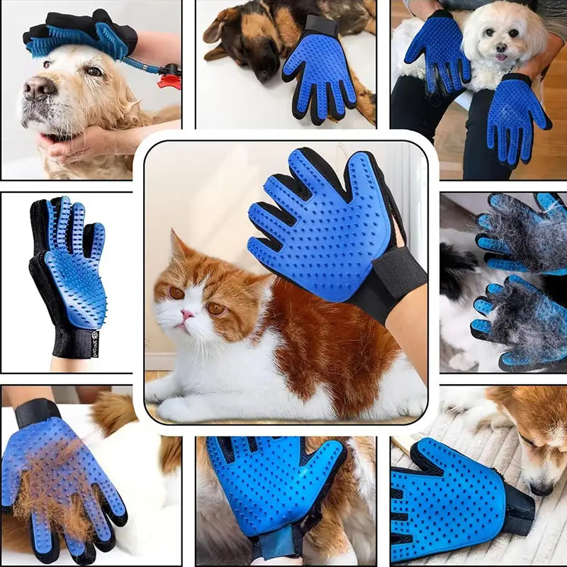 Silicone Pet Bath Glove for Quick Hair Removal