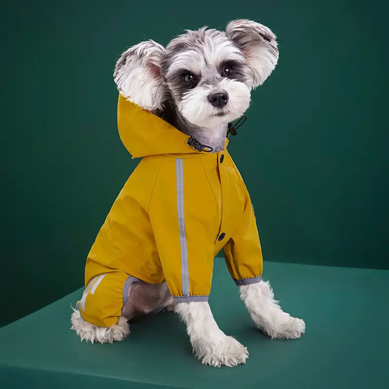 Waterproof Reflective Dog Raincoat for Dry Night Walks