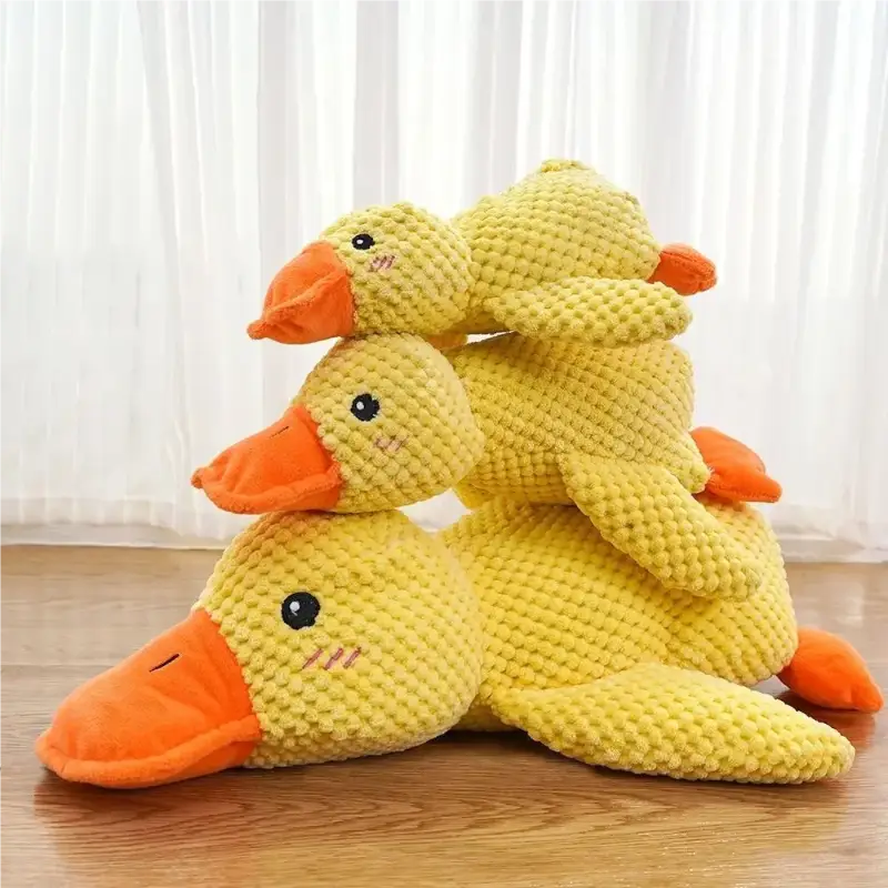Calming Squeaky Duck Dog Toy for Dental Health