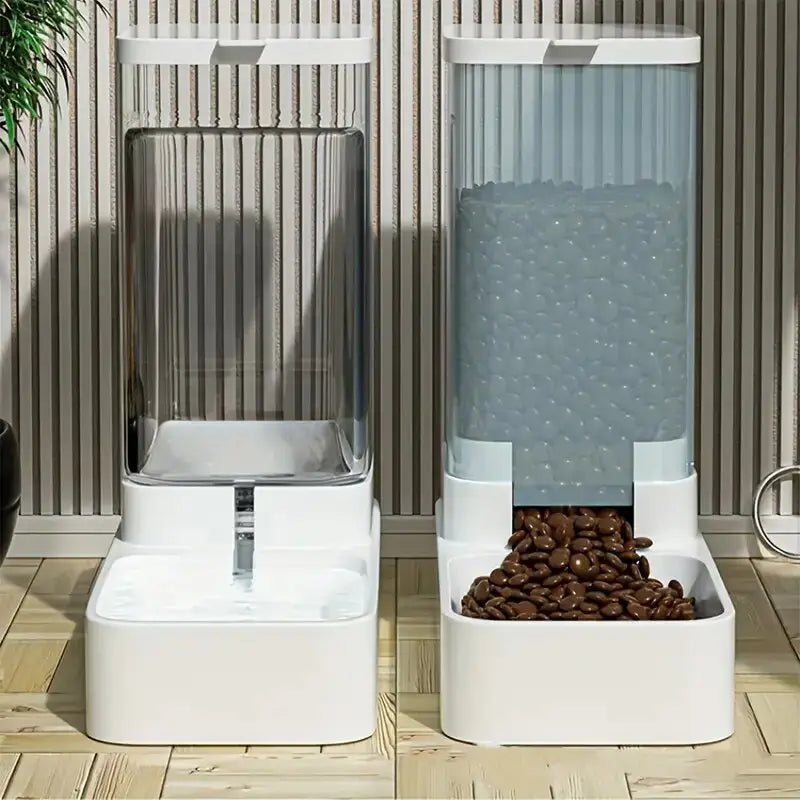 1pc/2pcs Gravity Pet Feeder and Water Dispenser Set