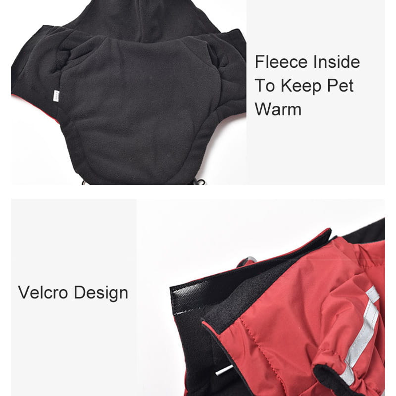 Reflective Waterproof Dog Jacket with Hood