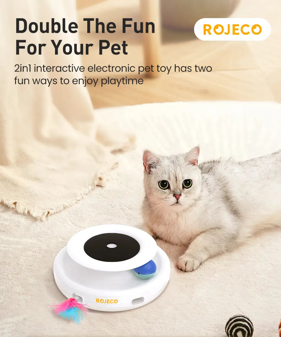 Rojeco Interactive Cat Toy with Five Active Play Modes