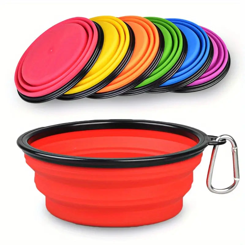 Collapsible Silicone Dog Bowl for Stress-Free Travel Feeding