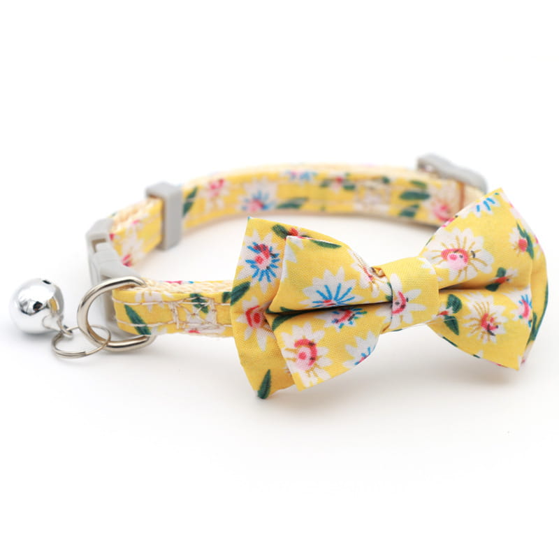 Adjustable Breakaway Cat Collar with Bow and Safety Bell