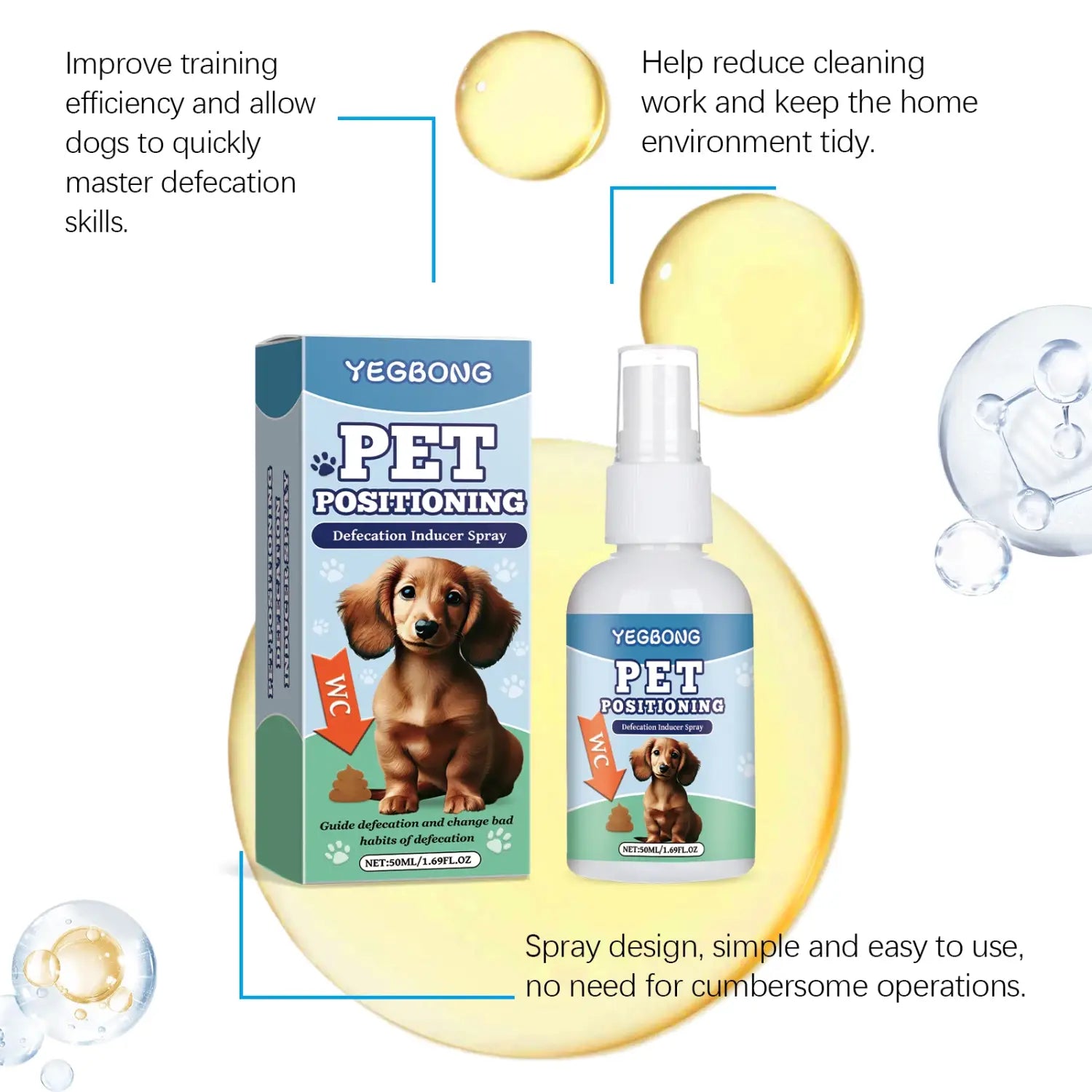 YEGBONG 50ml Pet Potty Training Spray for Dogs and Cats